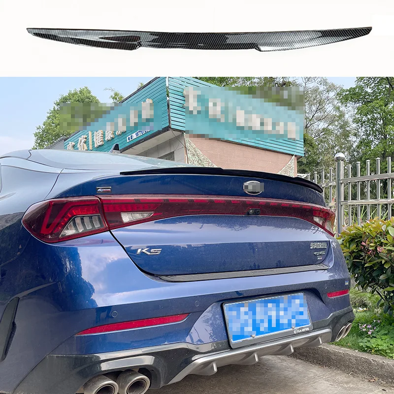 For Kia Optima K5 GT 2020 2021 K5 DL3 Spoiler ABS Plastic Gloosy Black Rear Trunk Lip Spoiler Car Tail Wing Decoration Styling