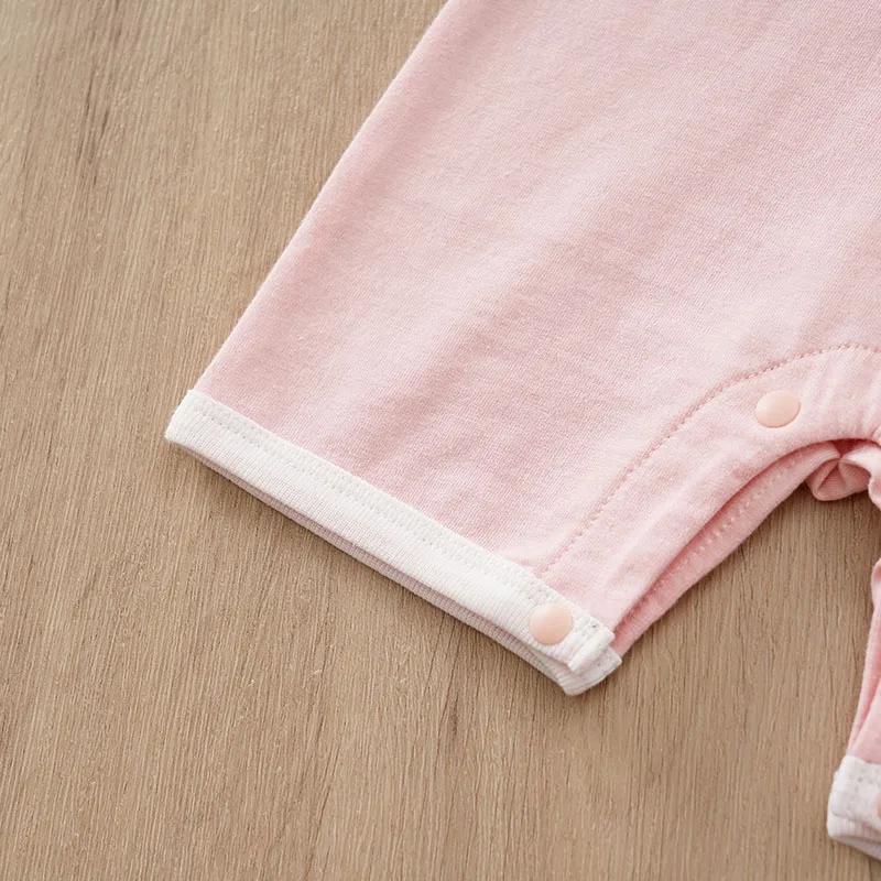 Newborn Baby Girl Cute Animal Short Sleeves Jumpsuit Thin Comfortable Cotton Bodysuit One Piece Boy Summer Outfits Clothing