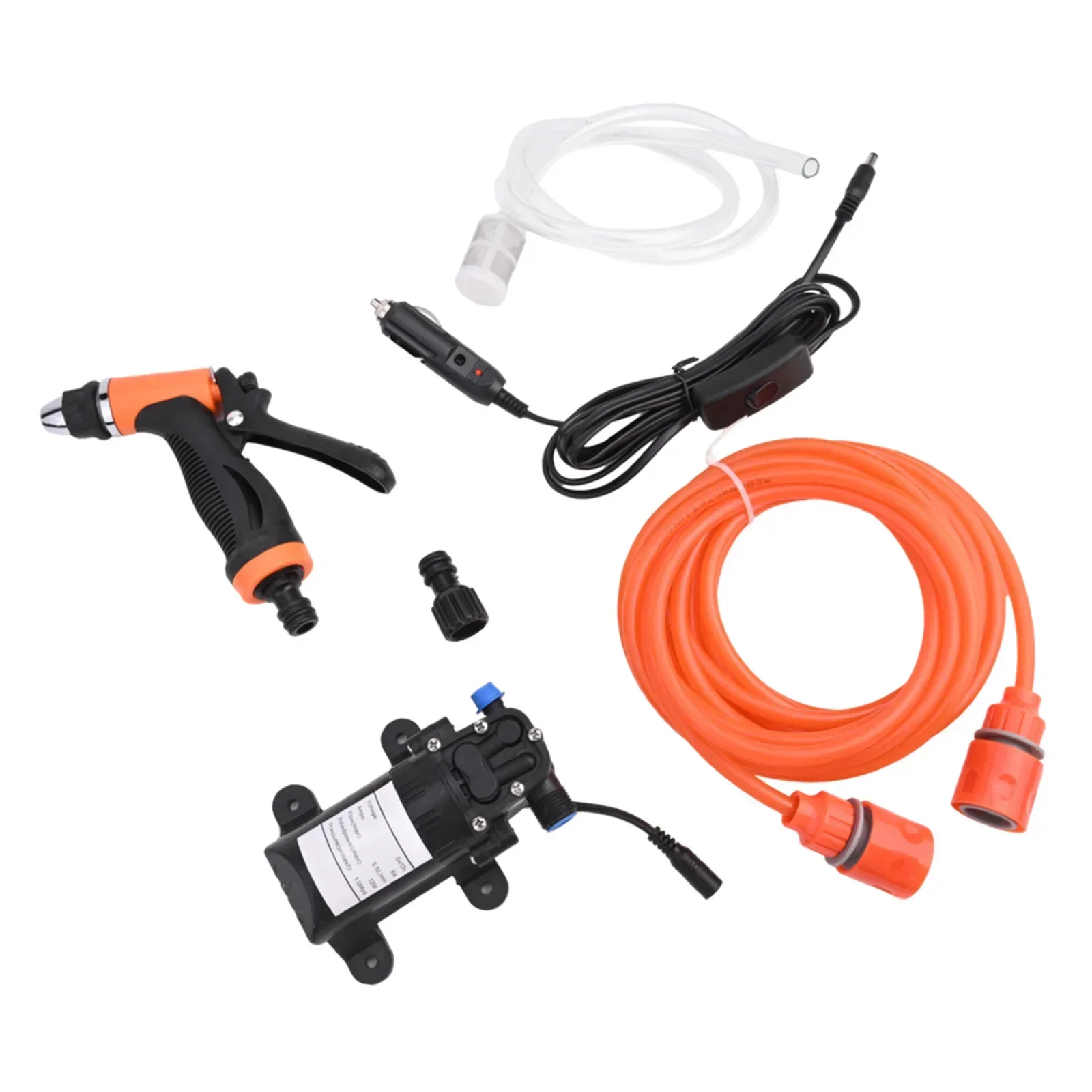 12v High Pressure Water Pump Portable Car Wash Set Household Car Wash Artifact  Micro High Pressure Diaphragm Spray Car Wash