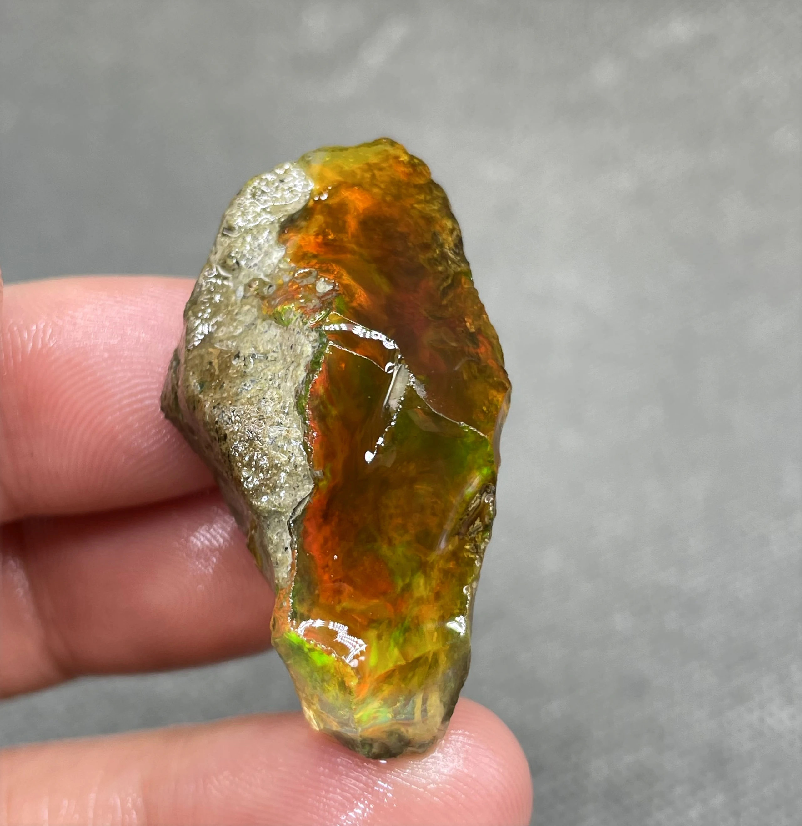 11 g Natural rare color Ethiopia water Opal gem mineral specimen + healing quartz crystals and stones rock gemstone