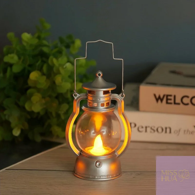 レトロなオイルランプハロウィン装飾LED小さなホームパーティーランタン
