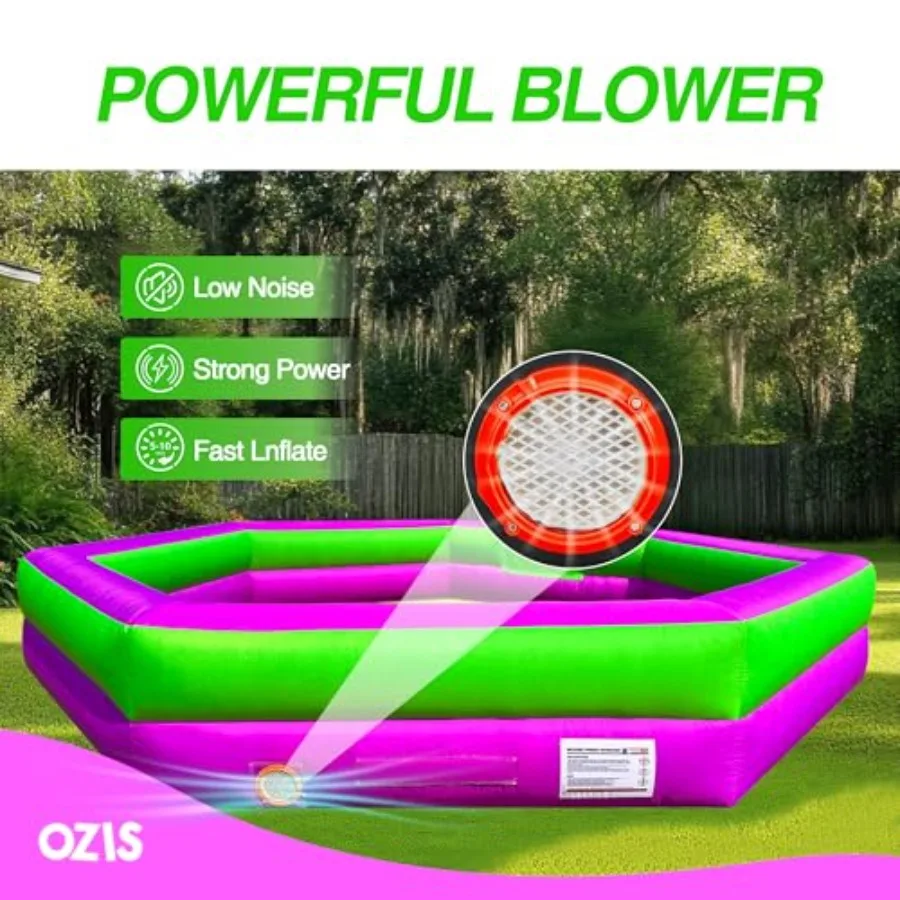 20피트 풍선 가가볼 풀장 (가가볼 포함) 실내/실외 스포츠, 학교/가족 활동, 간편 설치, 녹색/보라색