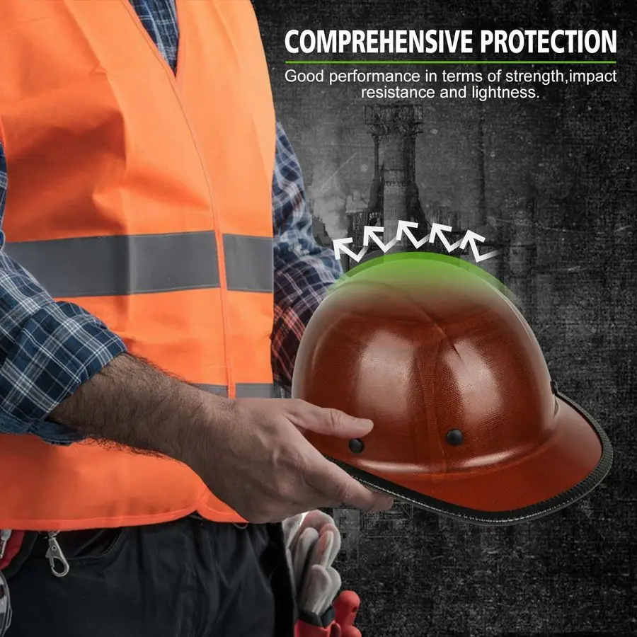 Fiberglass Full Brim Hard Hat OSHA amp ANSI Rated Fiber Hardhat for Men with Brim Guard