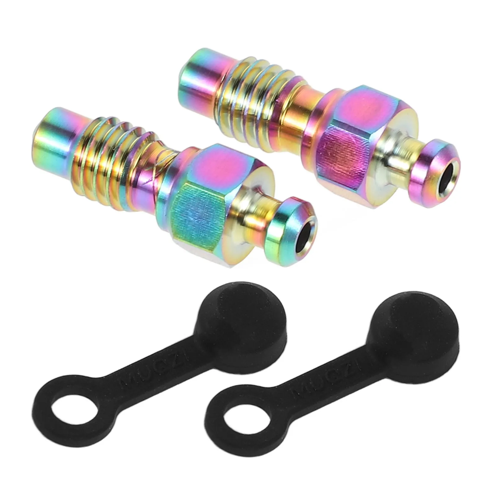 

1Set Bike Disc Brake Bleeder Screw High Strength Material Reliable Long Term Use Cap Protects System Bicycle Motorcycle