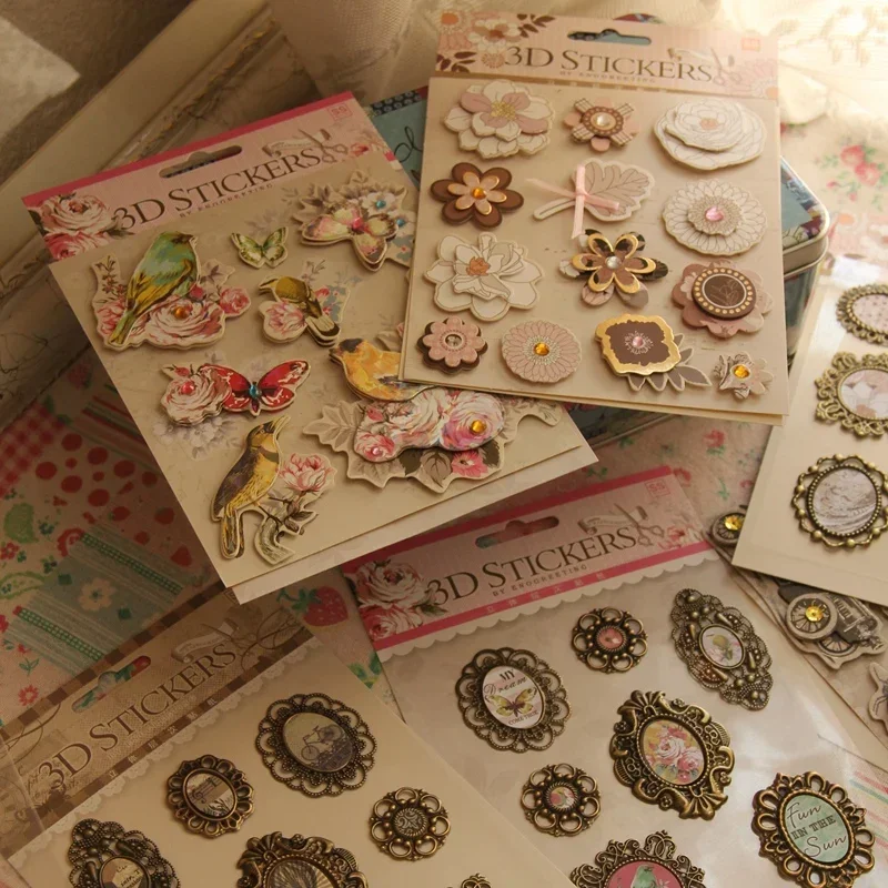 สแครปบุ๊ค DIY 3D สติกเกอร์กรอบโลหะคามิโอผีเสื้อดอกไม้สติกเกอร์แฟ้มอัลบั้มสมุดบันทึกอุปกรณ์งานอดิเรกอัลบั้มตกแต่ง