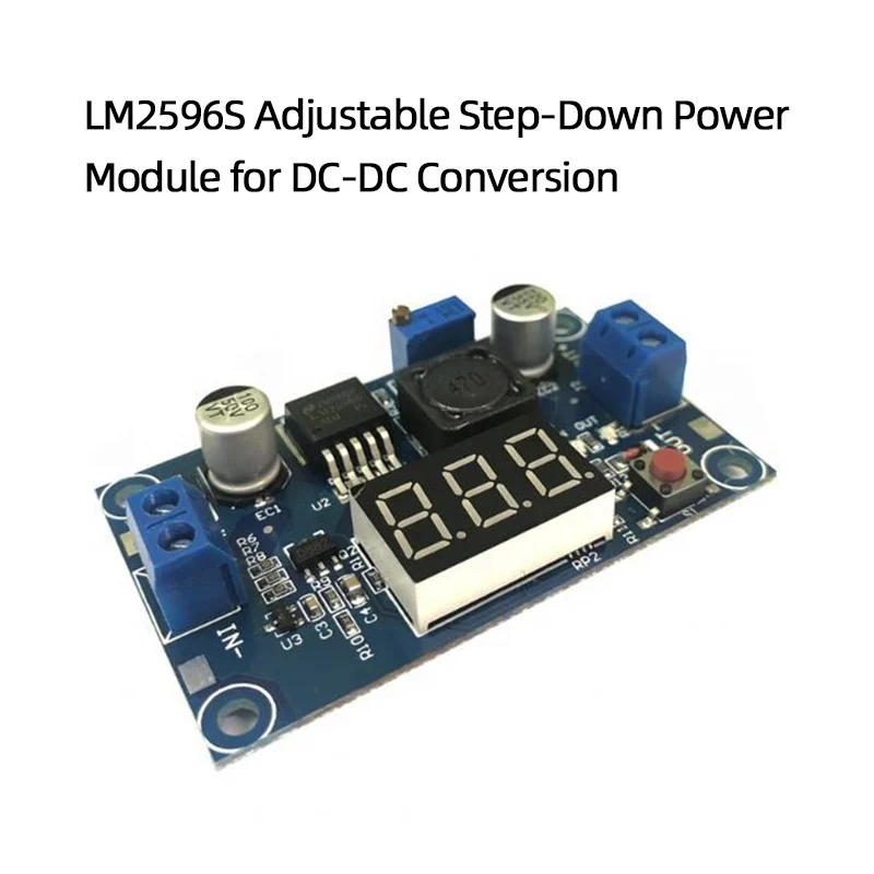 LM2596S adjustable step-down power module DC-DC 3A regulator for converting DC 24V to 12V/5V/3.3V