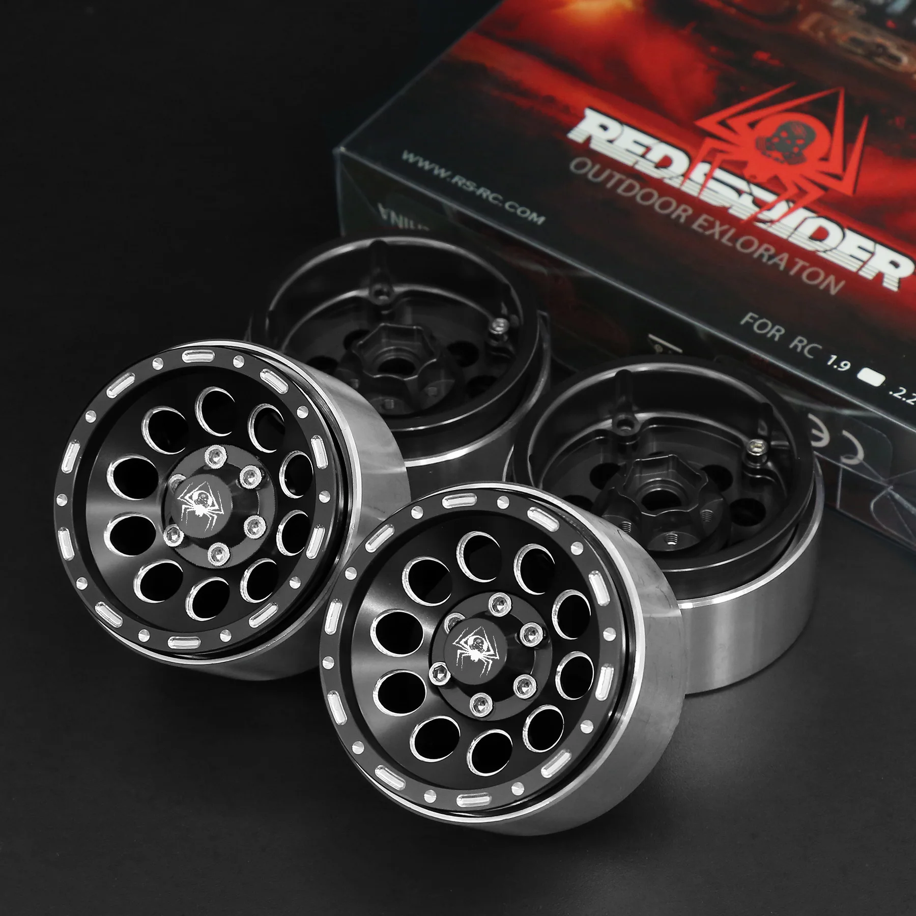 

4Pcs Aluminum Classic 1.9 Beadlock Wheels Rim for 1/10 RC Car Crawler Axial SCX10 TRX4 Bronco MST CFX 86100 YK4102 TF2