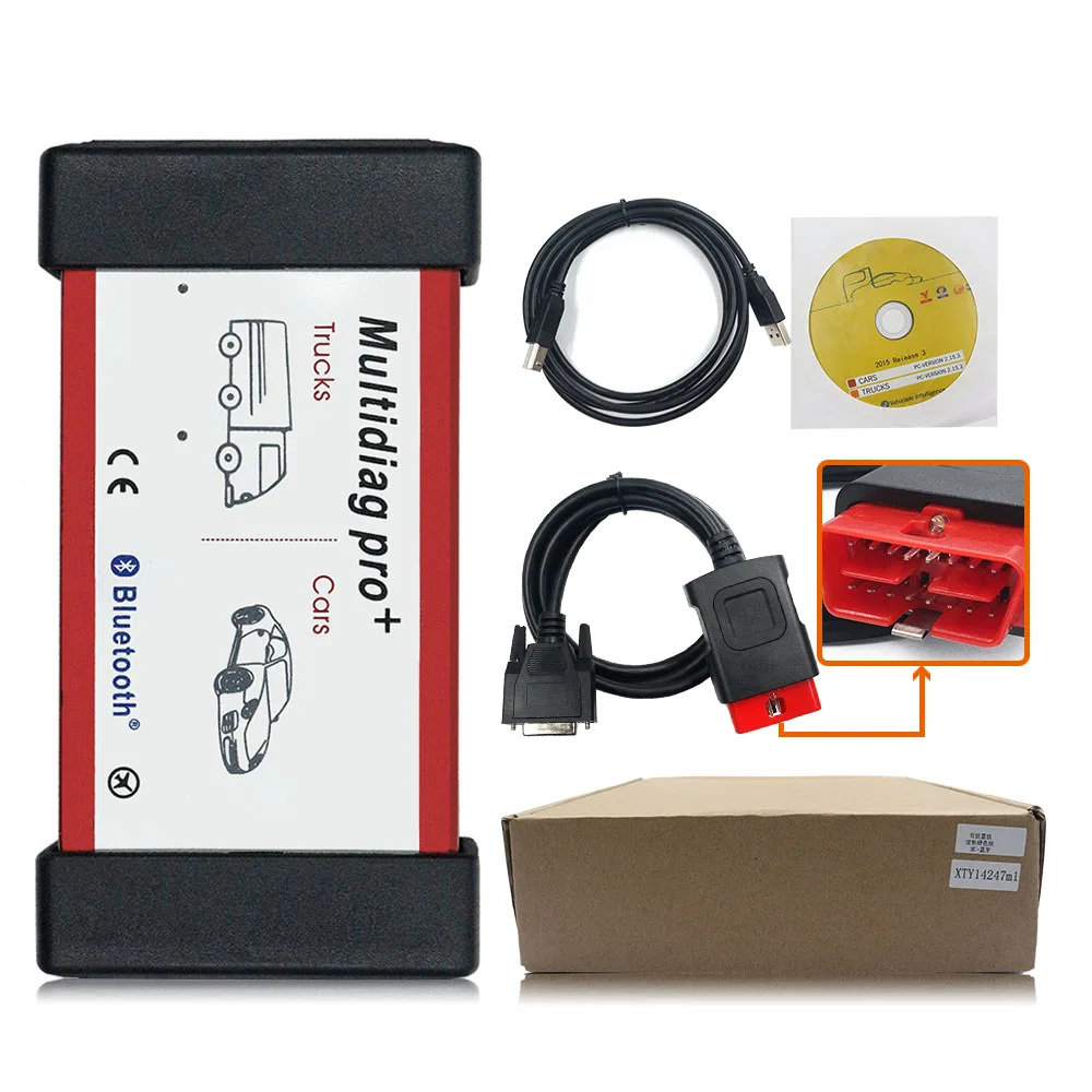 Multidiag Pro + TCS Pro 2021,11, escáner OBD2 de placa única, Bluetooth, para coches y camiones, herramienta de diagnóstico hasta 2023