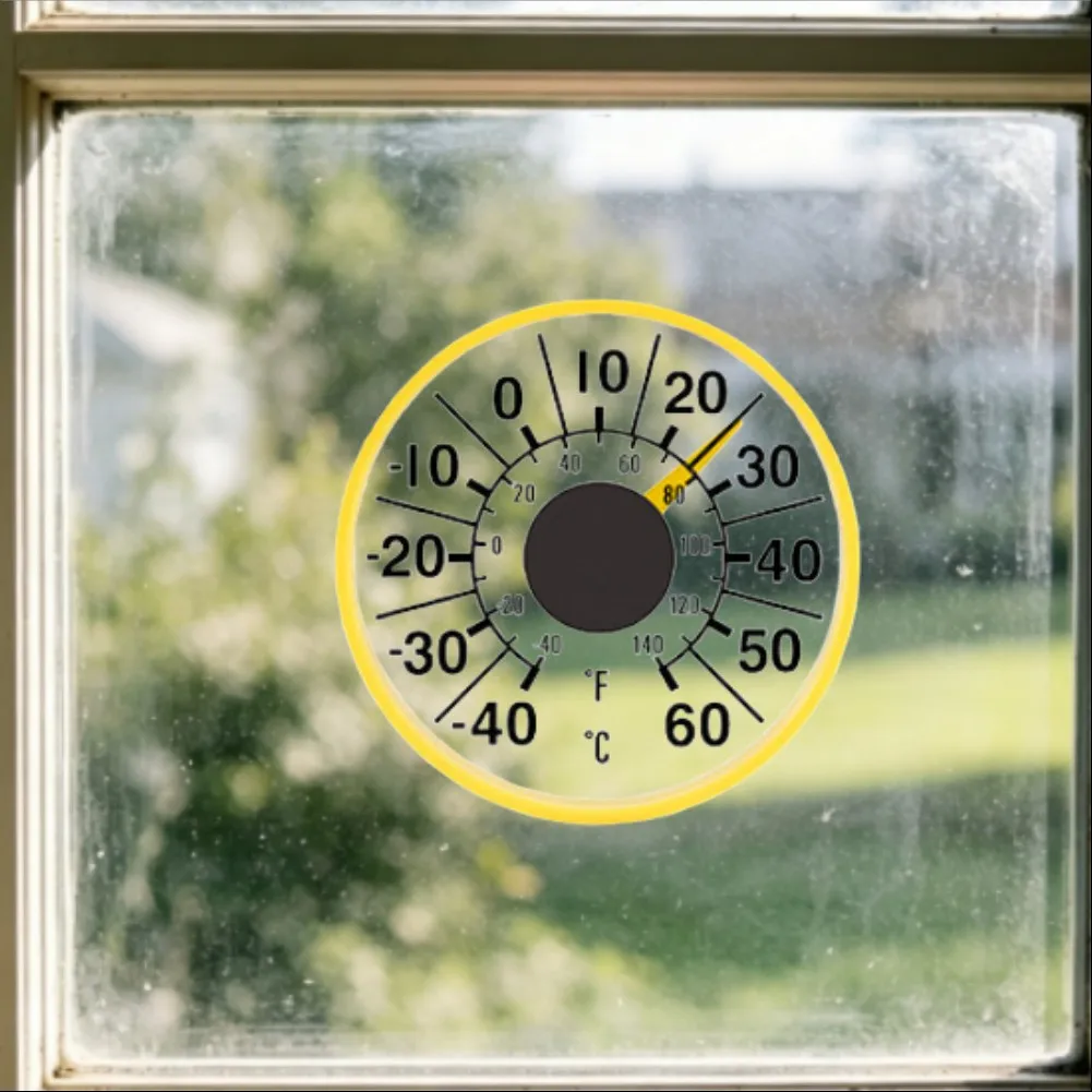1pc ABS Thermometer Battery-free Mechanical Sensor Dual ℃ And ℉ Display Thermometer For Indoor Settings Greenhouses Cafes
