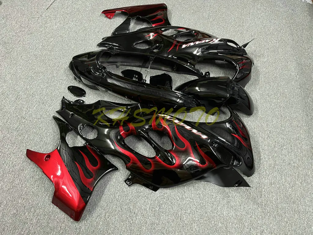 Motorcycle Fairings Kit for SUZUKI GSXF600 GSXF750 2003 2004 2005 2006 GSX600F GSX750F 03-06 Red Flames Black Bodywork Set