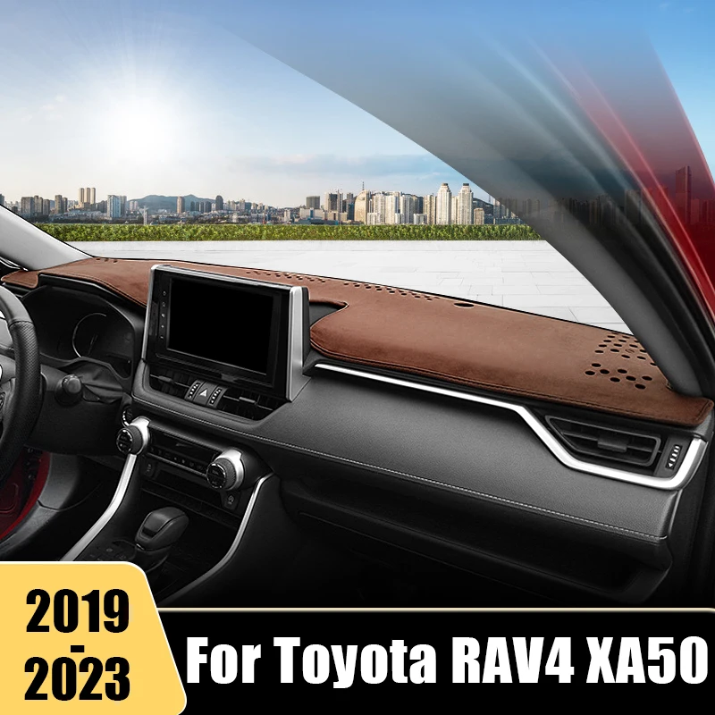 

Car Dashboard Cover Mat For Toyota RAV4 XA50 2019 2020 2021 2022 2023 2024 RAV 4 Hybrid Anti-UV Non-slip Mat Protector Carpets