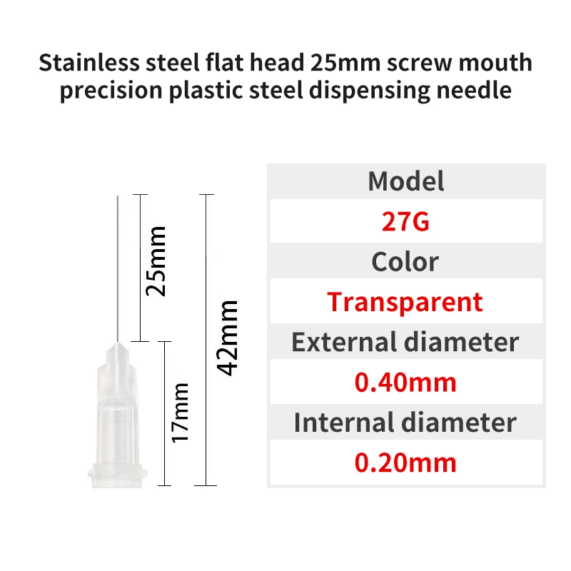 10G-30G 25 mm Dosiernadel 1 Zoll Edelstahl-Dosiernadel Spiralmund-Klebernadel zum Befüllen von E-Flüssigkeiten und Kleber