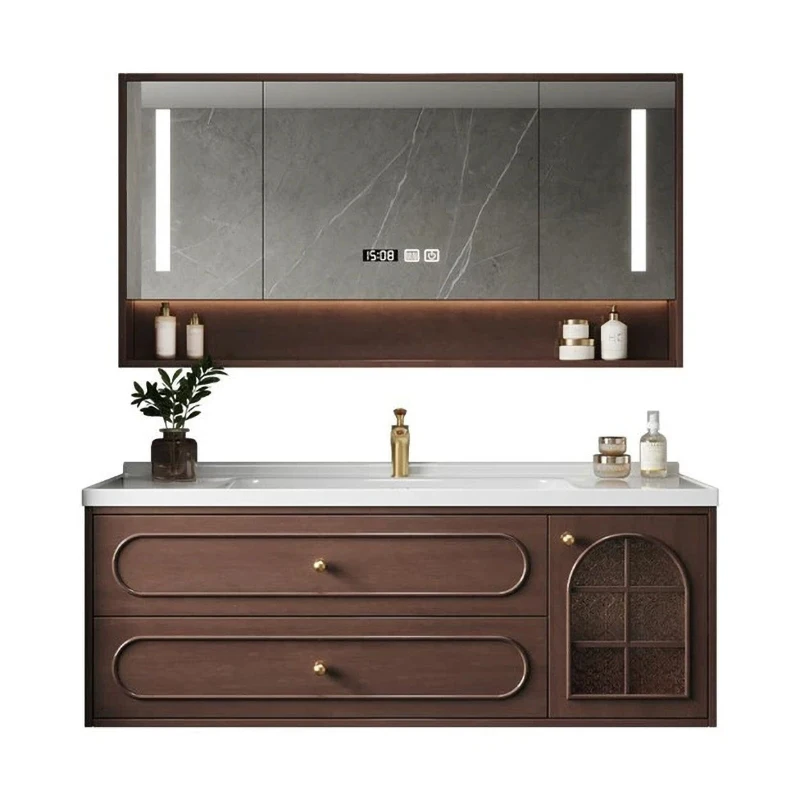 

Dark Bathroom Vanity Wooden Bathroom Cabinet Custom Bathroom Furniture