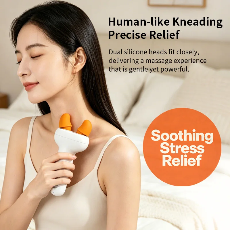 TINSOL Simulated finger acupoint massager, mini acupressure device, multifunctional handheld electric shoulder and neck massager