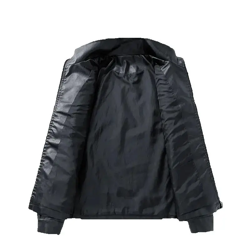 Men's Retro Style Stand-Up Collar Motorcycle PU Leather Jacket Spring Autumn Fashionable Flexible Men's Leather Coat for 2025