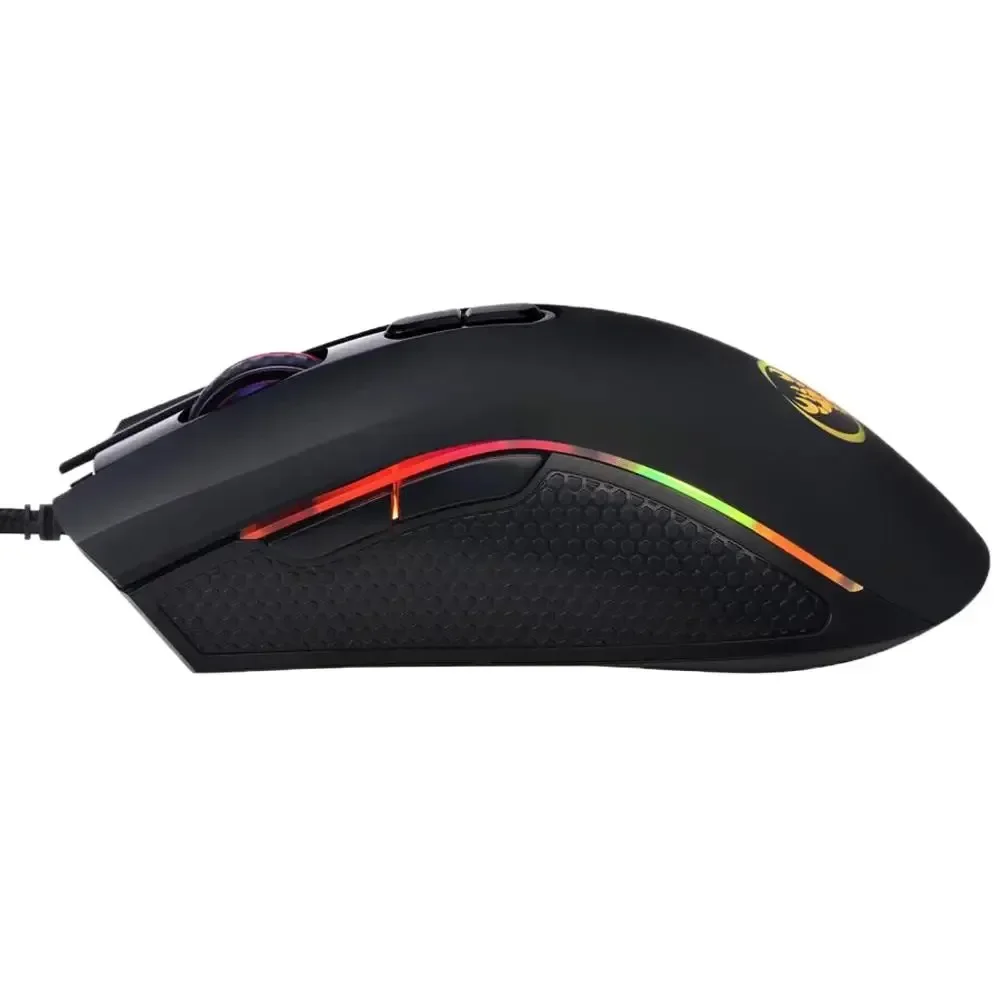 Verkabelte Mini A869 RGB Gaming Maus 3200dpi einstellbare RGB mechanische 7-Tasten Spiel Mäuse für Windows 10/Computer Laptop Gamer