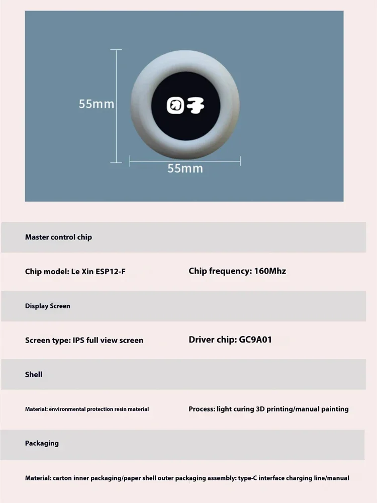 Mini Robot/reloj tipo C para coche, accesorios creativos para emociones, exhibición de fotos personalizada, regalos para niños