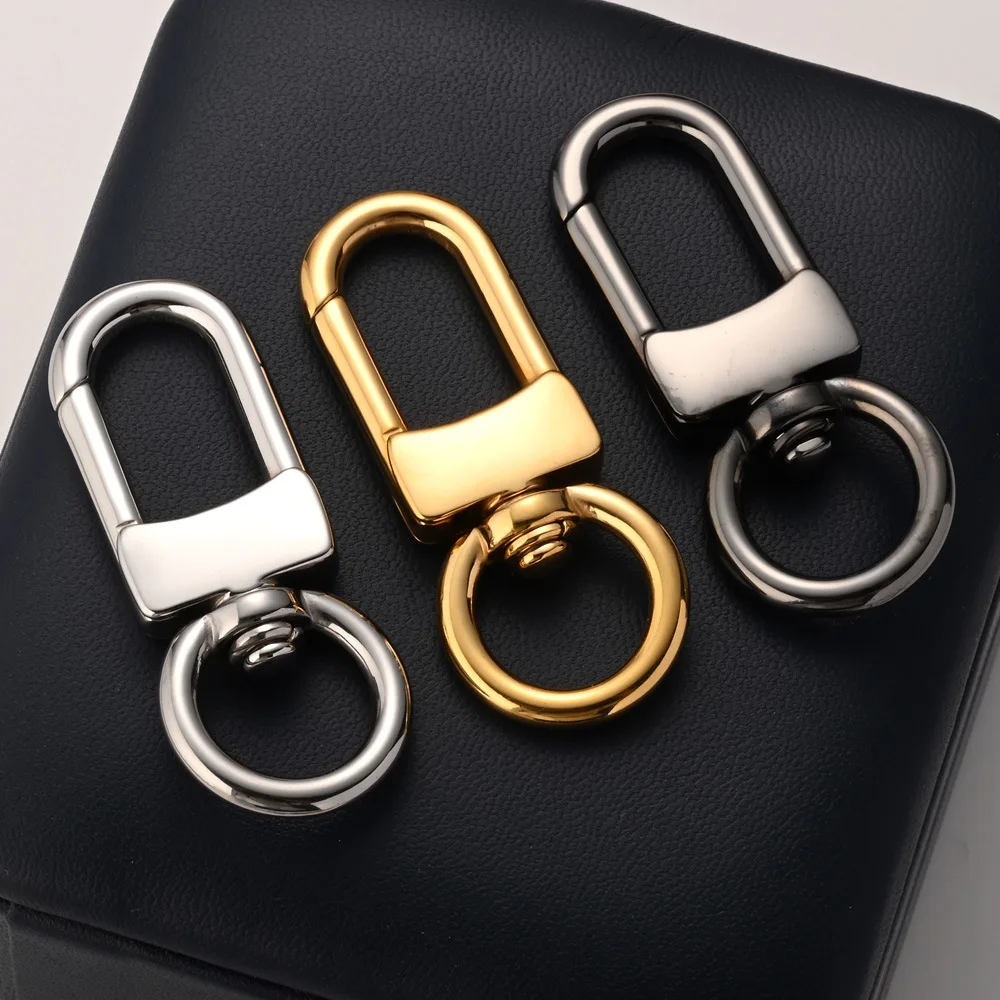 1 Stück Karabinerhaken Taschenverschluss Edelstahl Karabiner Metall-Schlüsselanhänger Drehbar für DIY Schlüsselring Taschenzubehör – Detail 5