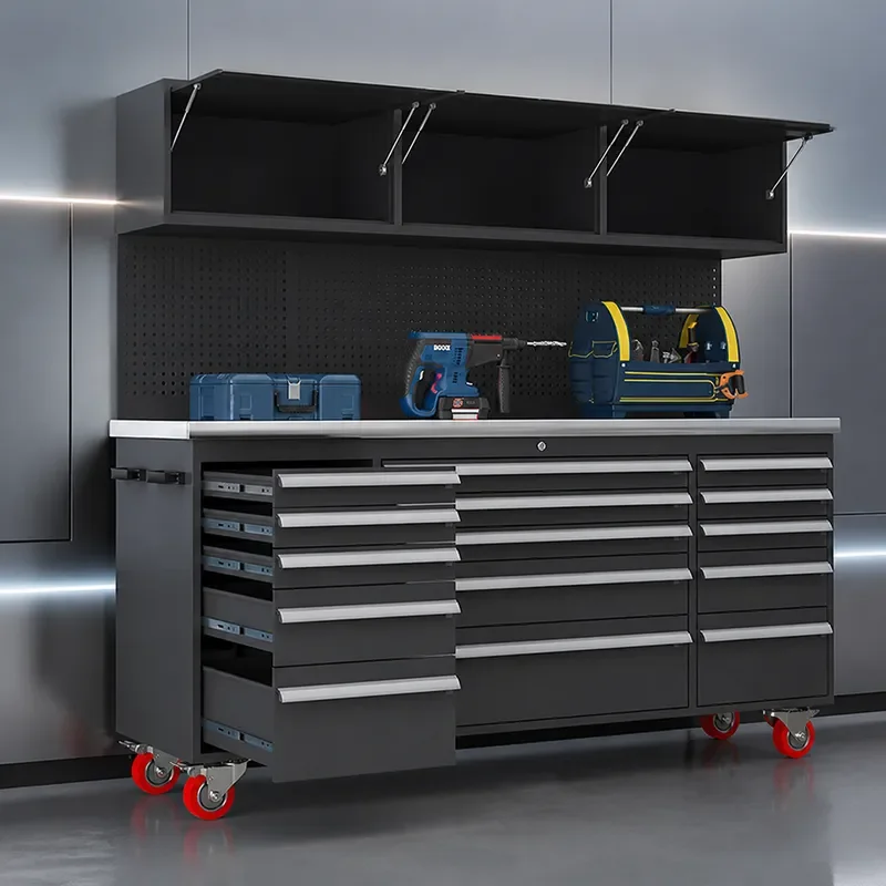 Multifunctional Heavy Duty Tool Cabinet Auto Repair Shop Combination Multi Purpose Tool Cart Workshop With Wheel Thickened