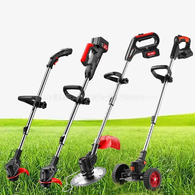 

Electric Lawn Mower 21V Cordless Grass Trimmer Electric Lawn Mower 1500mAh Rechargeable Battery Fast Charger Power Garden Tools