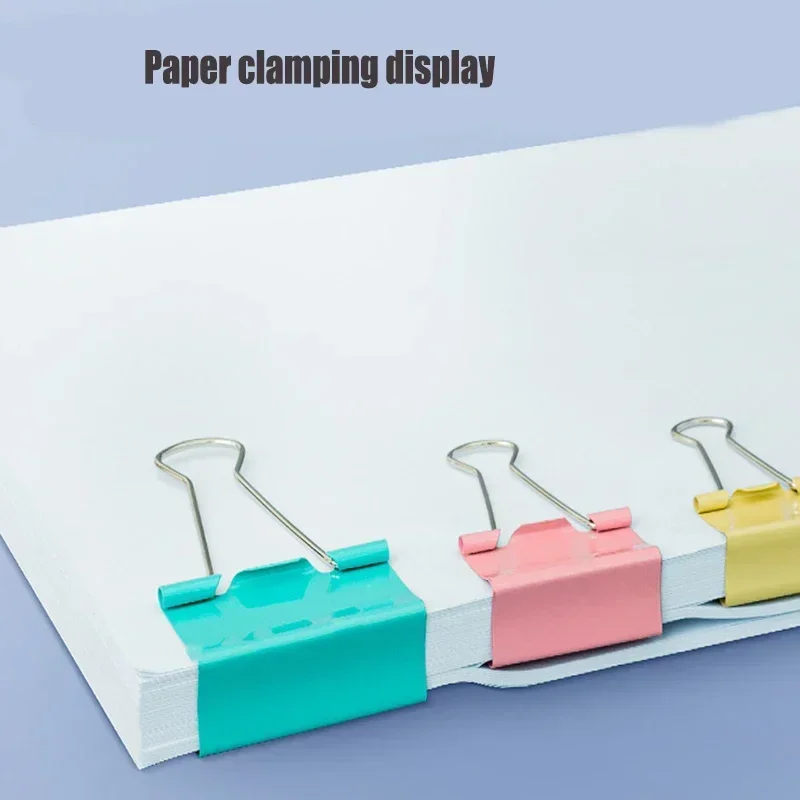 

24 шт., 41 мм, офисные канцелярские принадлежности, цветной зажим с длинным хвостом, металлический зажим для документов из нержавеющей стали, многофункциональный цветной зажим для билетов с длинным хвостом