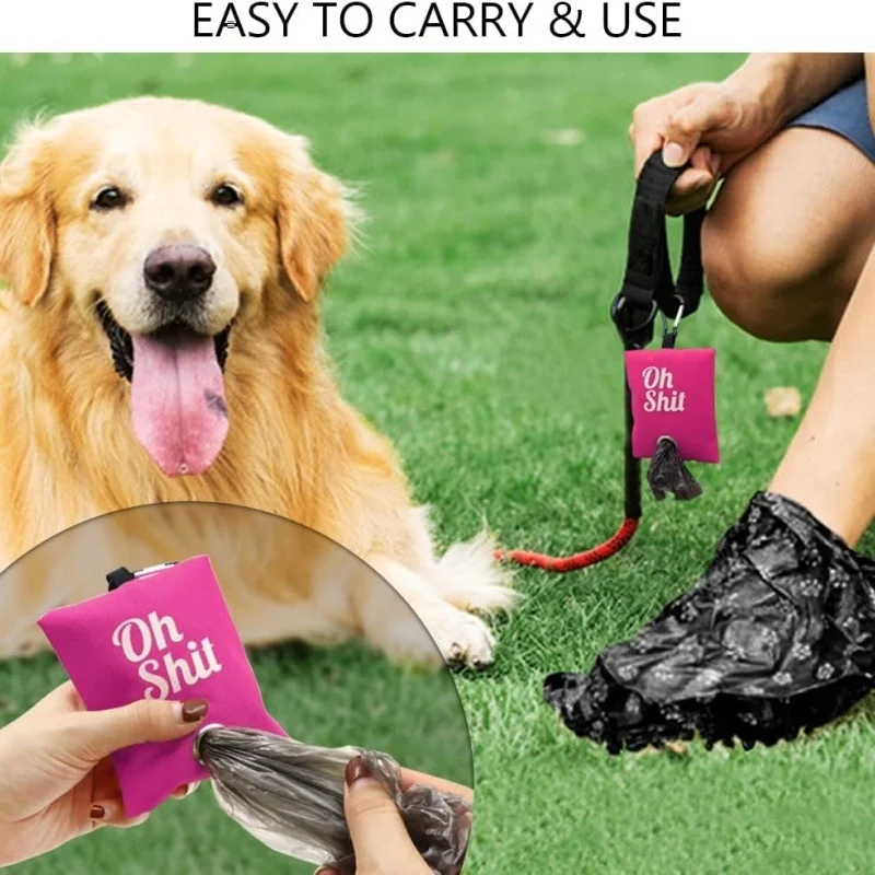 Fun Portable Pet Poop Storage Bag Metal Hanging Buckle Garbage Bag Poop Dispenser Pet Dog Poop Bag Pet Cat Cleaning Accessories