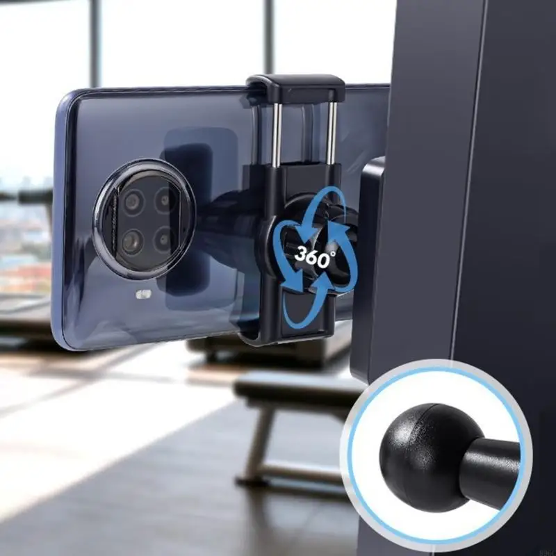 

Phone Holder For Gym With 360 Degree Rotating And Adjustable Perfect Workout And Fitness Tracking 896C