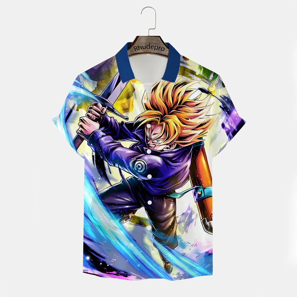 Koszula męska japońskie Anime topy Y2k Super Saiya moda prezent Vegeta ubrania Trend Goku 5XL odzież dziecięca Anime nowe