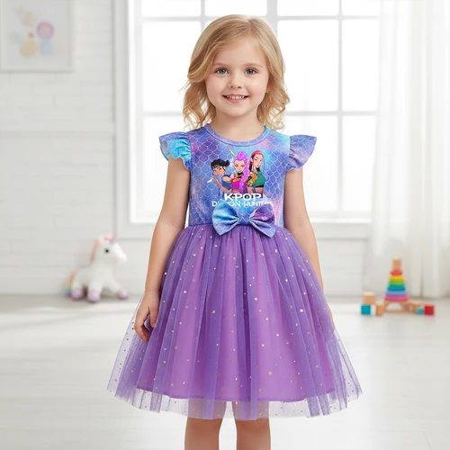 Imagen 1 del producto KPop Demon Hunter-vestido de princesa de Navidad para niña, moda informal, vestido de mariposa de otoño, vestido de fiesta de cumpleaños y boda, ropa de regalo
