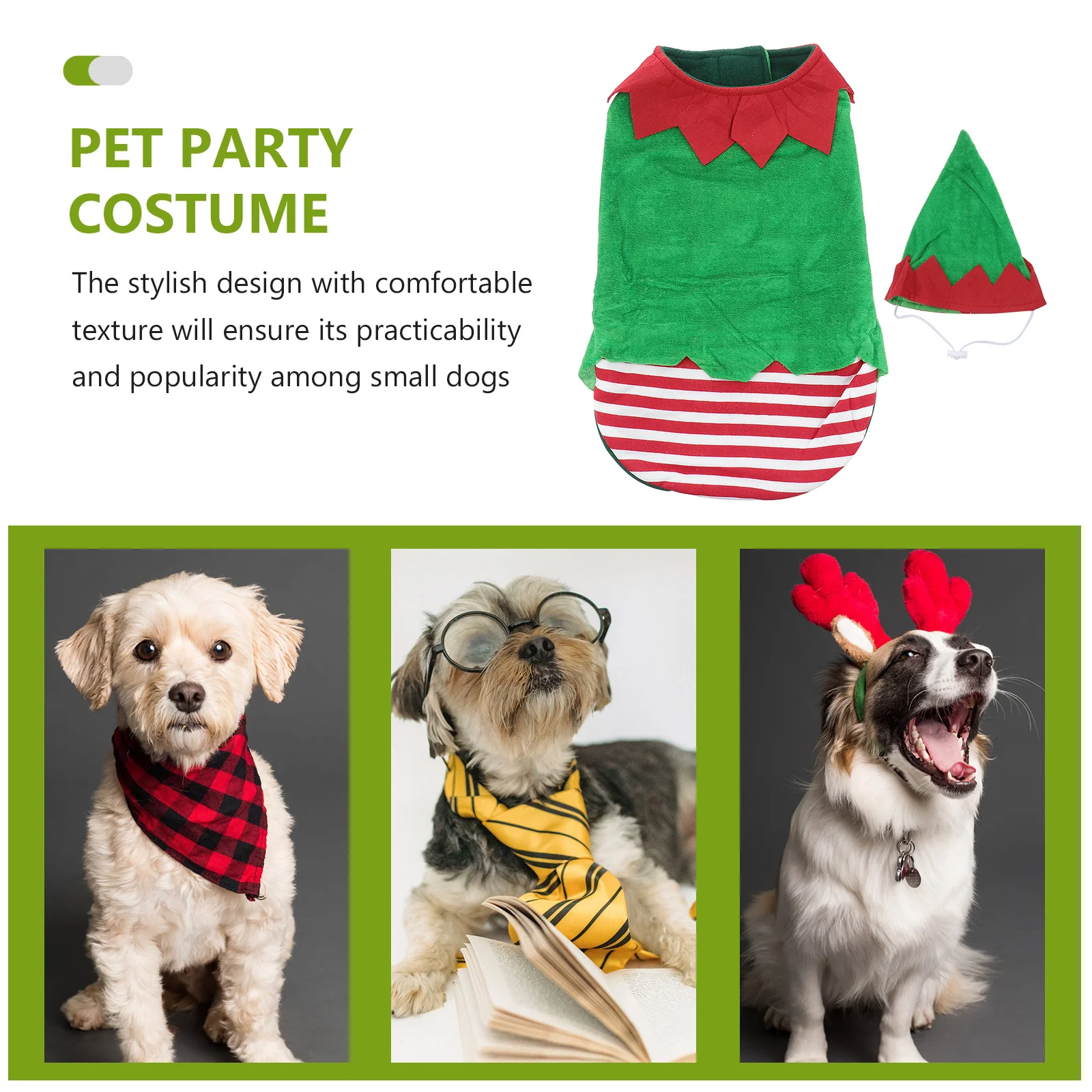 قماش للحفلات للكلاب على طراز عيد الميلاد على شكل حرف L من القطن للكلاب للاستخدام اليومي المريح والمناسبات الاحتفالية والمشي