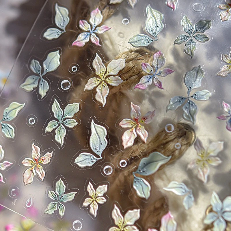 

Hipster Colorful Lily Flower Petal Blossom Orchid Frangipani Jelly Charms Dressy Nail Art Stickers Decals Manicure Tool Supplies