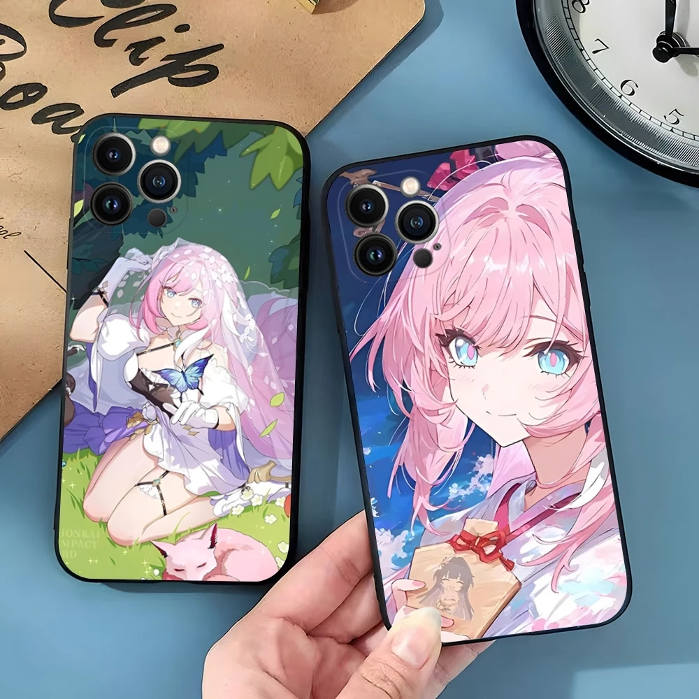 Honkai Elysia Phone Case Funda for iphone 13 16 11 15ProMax 14 12 Pro Xs Max Mini Xr X 7 8 6 6s Plus Covers