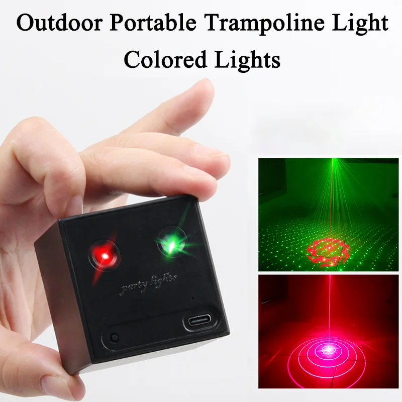 Rechargeable Battery R&G Laser Projector Disco DJ Light 64 Patterns Dance Bar Party Car Effect Christmas Decorate Stage Lamp E01