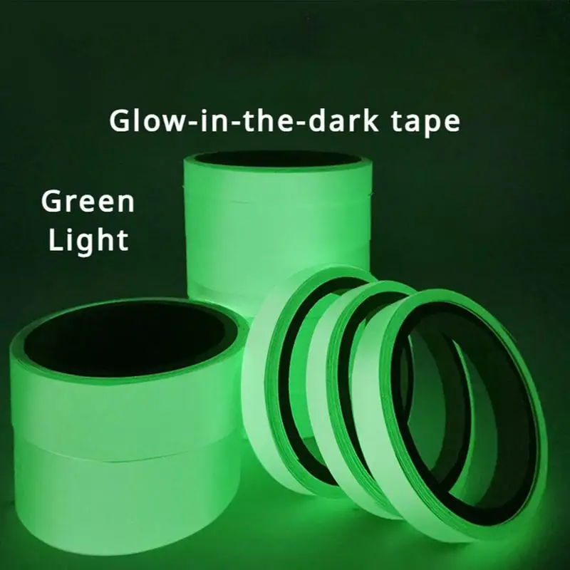 1 Roll 3/5m Luminous Tape Stair Fire Warning Stickers Stage Green Fluorescent Anti-collision Warning Sticker Luminescent Tape