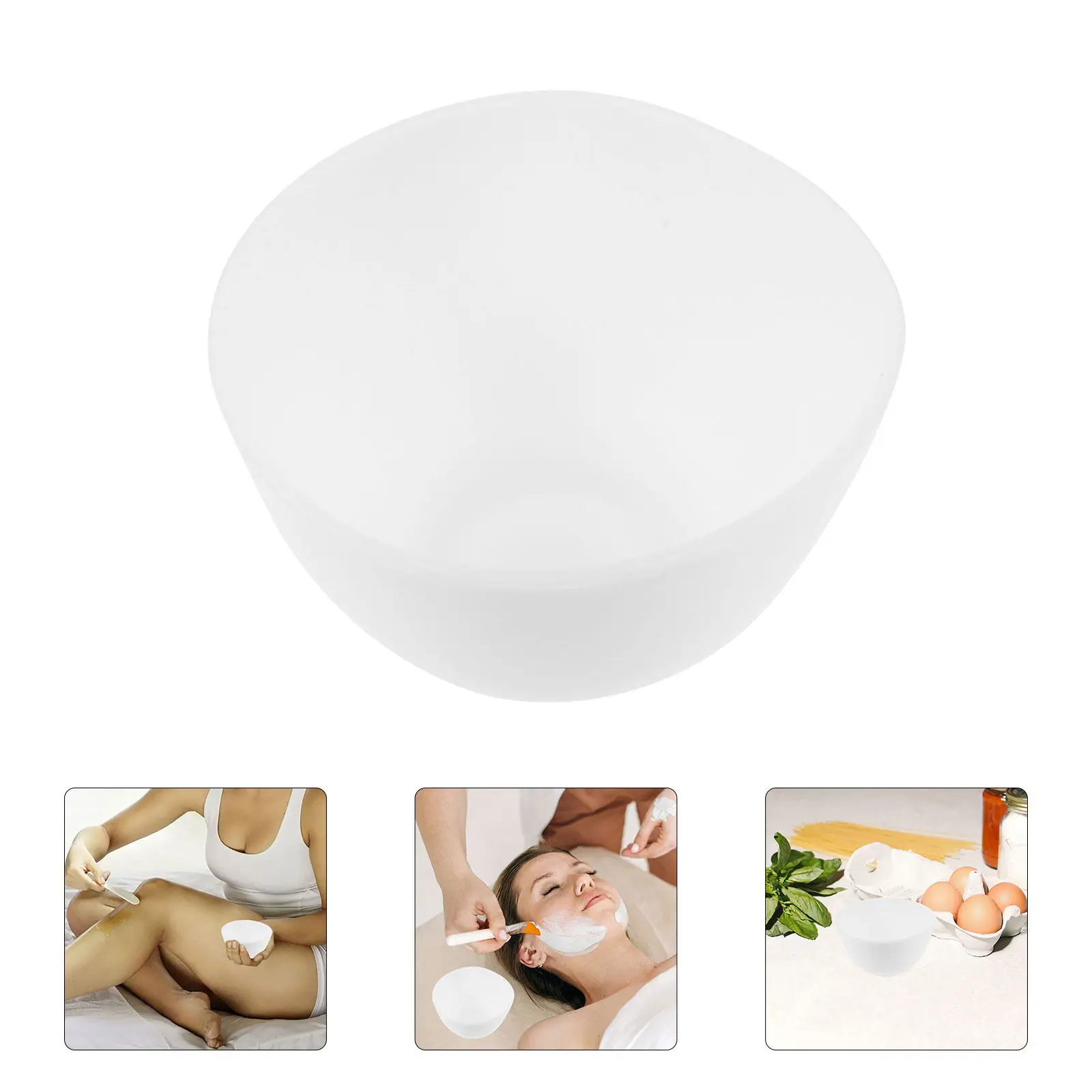 8x5cm Silicone Bowl Anti-Drop Odorless Stable for Home Use Facial Mask Mixing Prep Measuring Bowl Microwave Dishwasher Safe