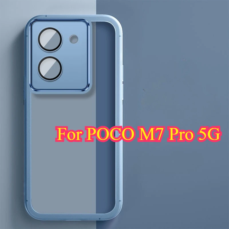ل POCO M7 Pro 5G كاميرا حامي عدسة فيلم جراب هاتف ل Xiaomi POCO M7Pro M 7 شفافة بولي يوريثان سيليكون الغطاء الخلفي