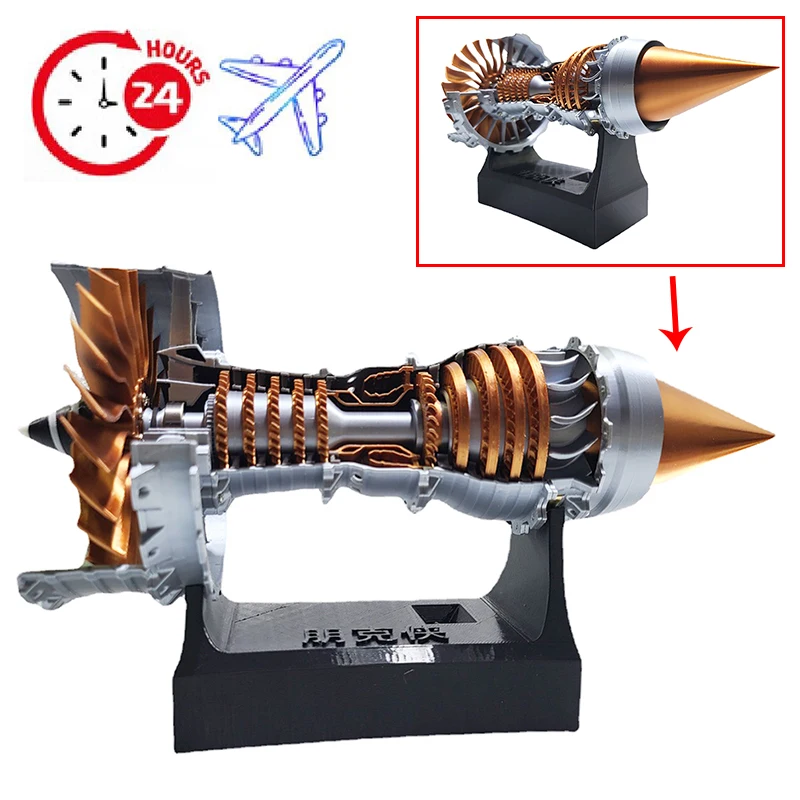 

Reverse Rotating Mini Turbofan Engine Plastic Assembled Aircraft Generator Model DIY Production Power Toy Display Gift