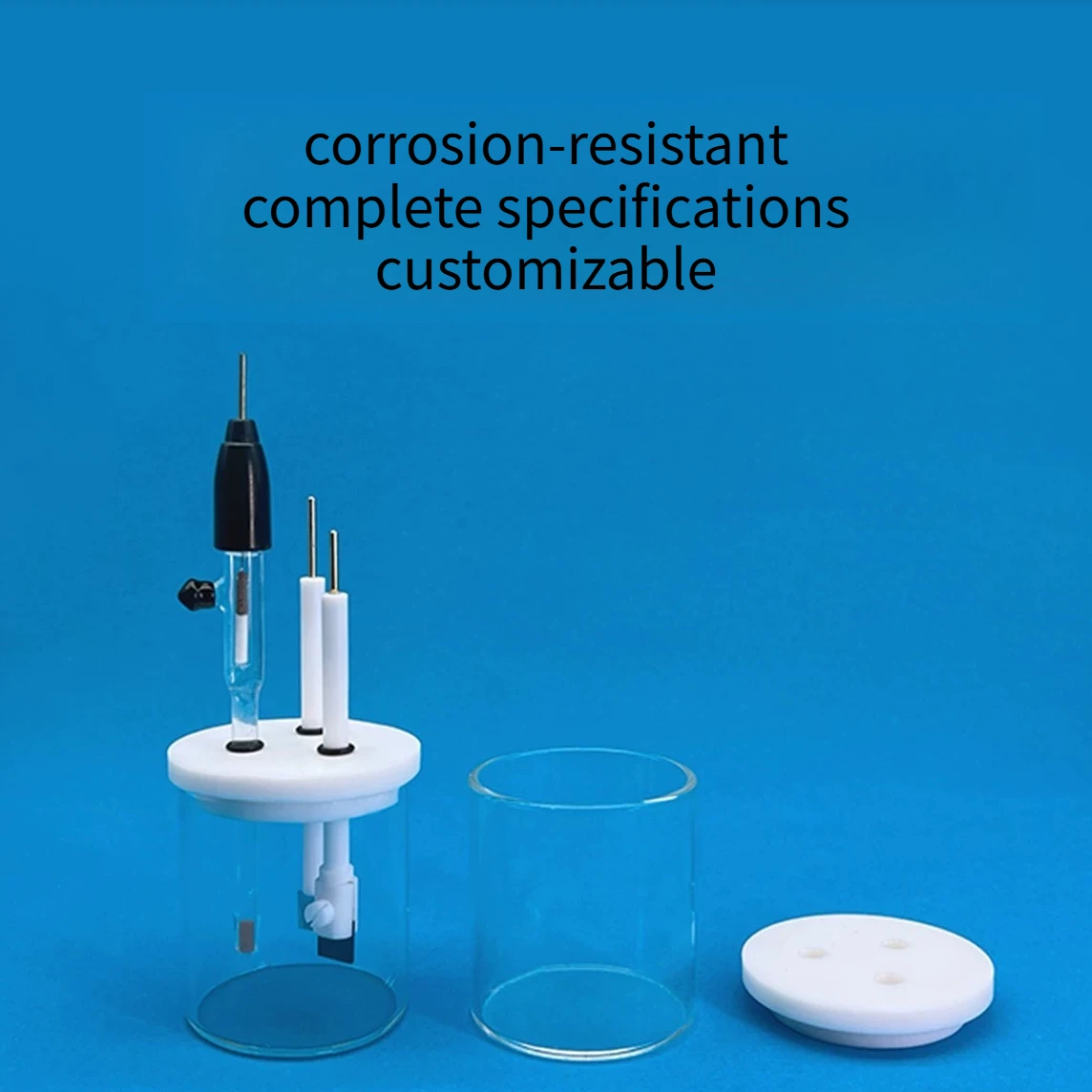 C002 type ordinary electrolytic cell three port electrolytic cell three electrode system chemical electrolytic cell