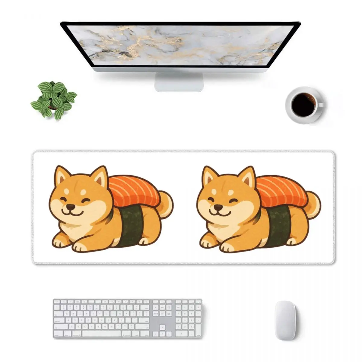 Large Mouse Pad Sushi Cute Shiba Inu Dog Gamer PC Laptop Mats Keyboard Carpet Computer Gaming Office Accessories Desk Mat