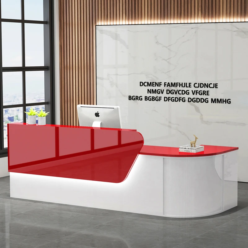 تصميم مكاتب الاستقبال الحديثة متجر الجمال بار فاخر فندق مطعم عرض مكاتب الاستقبال المكتب التنفيذي الأثاث العصري #2