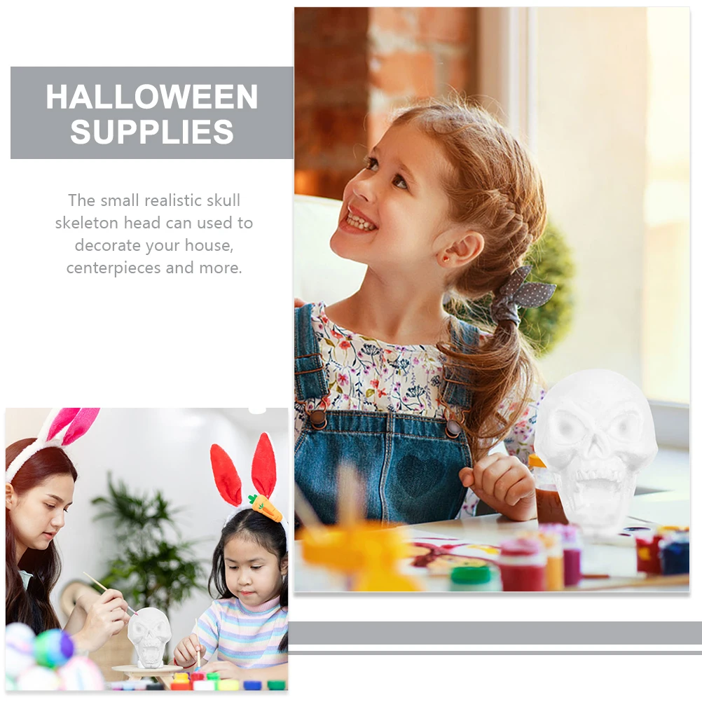 

5pcs Foam Skull Heads Halloween Hanging Decorations Mini Ornaments Ghost Festival Supplies Scary Home Accessories