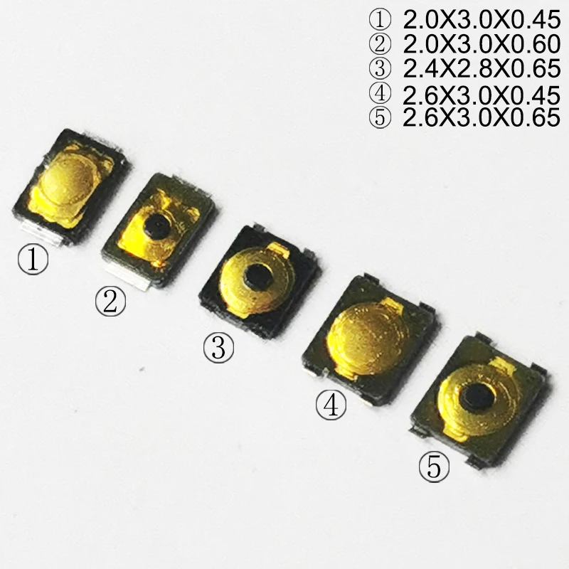 50PCS Reel Packing 2x3mm Super Tiny Momentary Push Button 12V Tactile Button Reset Button Switch 4Pin SMD Phone Screen Toy Use