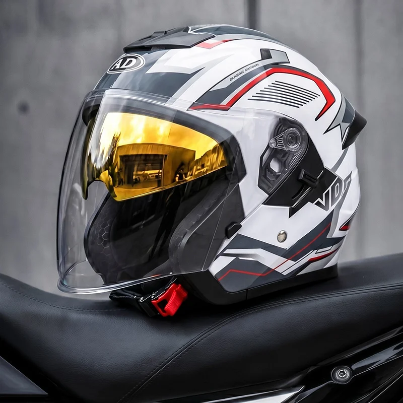 Factory Wholesale Hot Sale New Condition Abs Open Face Motorcycle Helmet with Dual Visor for Outdoor Sports Safety or Face Masks