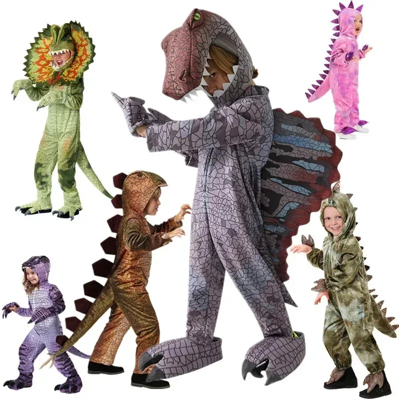

2025 New Halloween Dragon Wings Costume Kids Dinosaur Tail Mask Cosplay Set Cool Halloween Dragon Mask Children Boys Girls Cospl