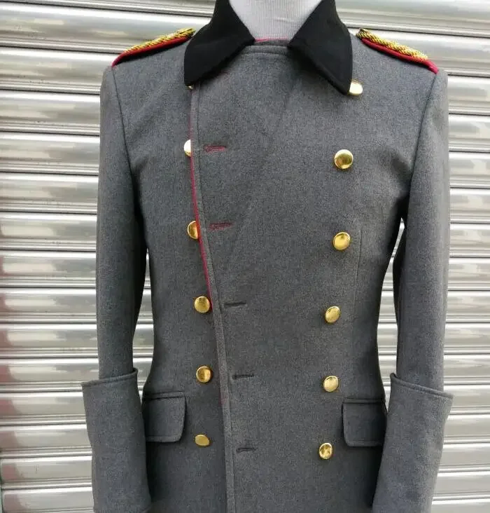 Germany Head Uniform Men Winter Overcoat Wool Long Vintage