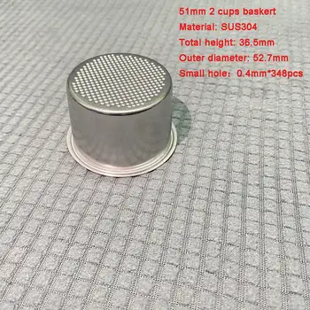 Bezedný portafiltr na kávu pro Delonghi EC680/EC685 51 mm, náhradní nahý filtr z nerezové oceli, košík na kávu, příslušenství 8 nejlepší prodej Příslušenství k DeLonghi EC685 - №7