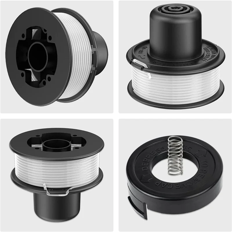 Катушка триммера A6226-XJ, совместимая с триммером для травы Black+Decker, заменяет модели GL250, GL310 с крышкой катушки триммера