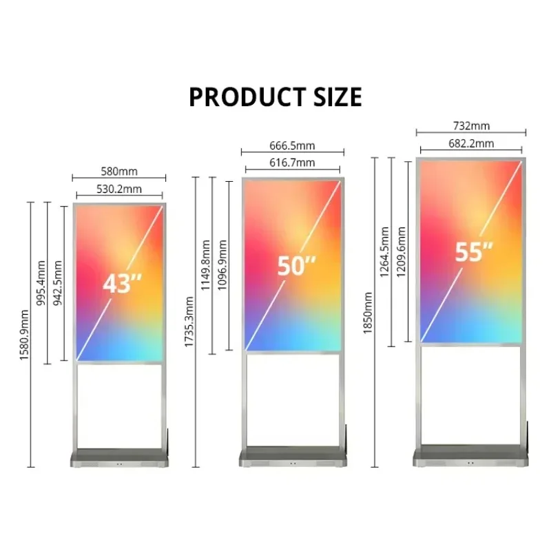 

Hustar Large Screen Vertical Advertising Hotel Exhibition Display Equipment for Business And Professional Use
