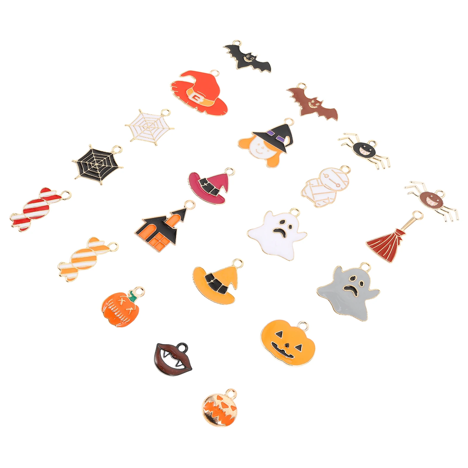 

Halloween Pumpkin Alloy Jewelry Diy Accessory Pendants for Craft Making Necklace Earrings DIY Jewelry Accessories Decorations