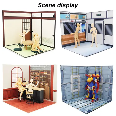 1:12 Miniatyr Scen Bakgrundskort Monteringsmodell För Showcase Actionfigurer Dockor Fordon PVC Bakgrundsmaterial Diorama Kit 8 best sales dioramabakgrund - №1